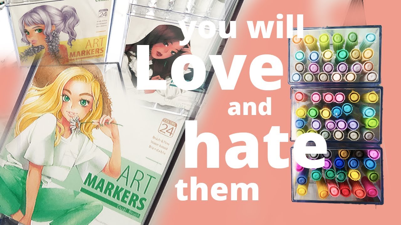 Ohuhu Dual Brush Pen Art Markers, watercolour markers, 72 set review + test