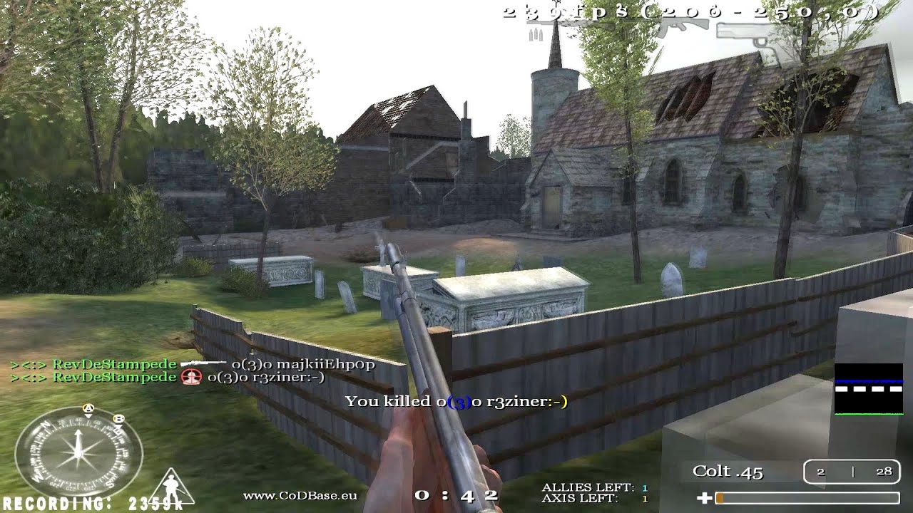 1HP 1v4 clutch ace on mp_dawnville #cod1