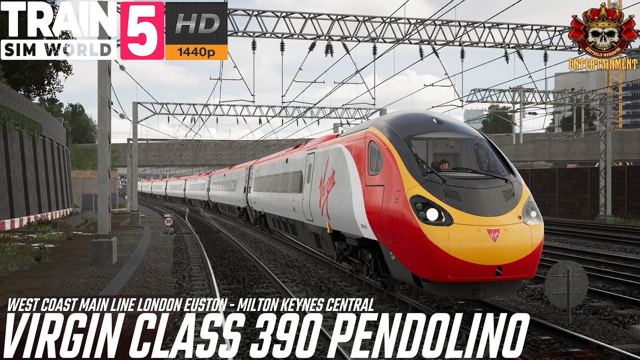 Virgin Class 390 Pendolino | West Coast Main Line South | Train Sim World 5 (PC) #trainsimworld5