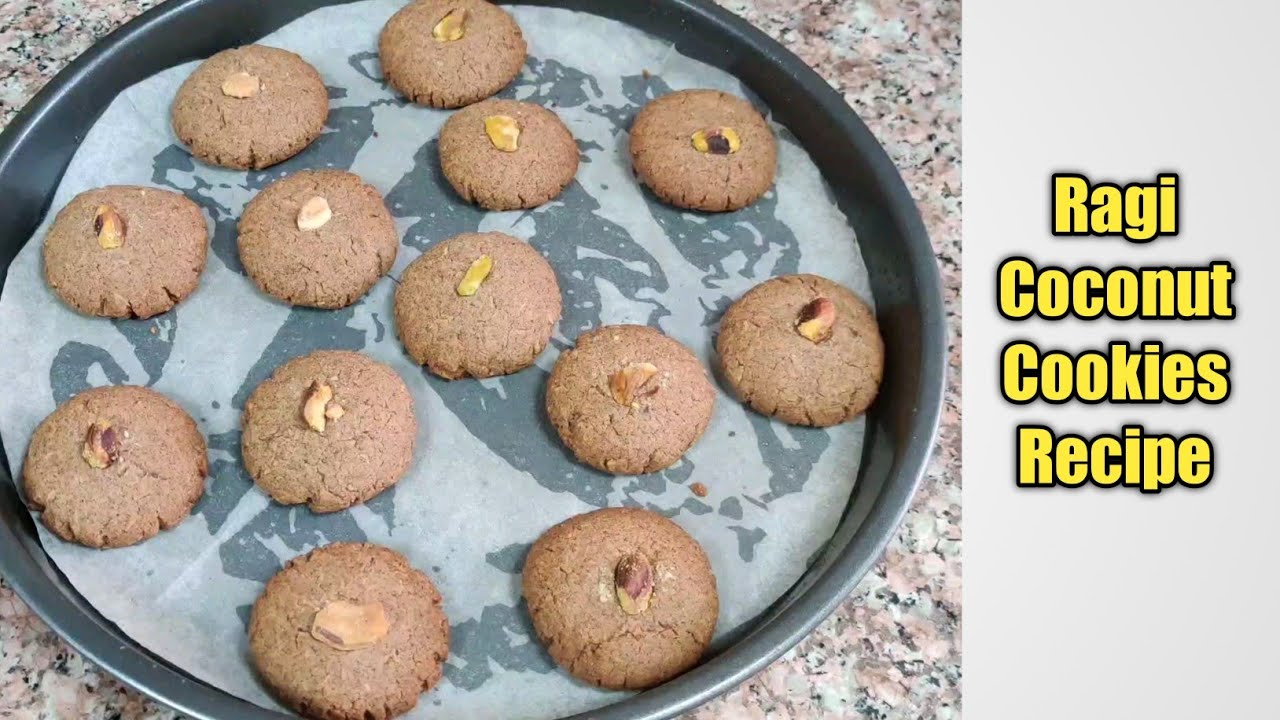 #Ragi cookies recipe/Ragi Coconut Cookies/Calcium rich Cookies/Healthy ragi buiscuts#Fingermillet