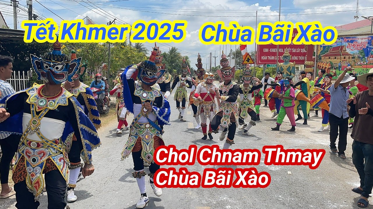 Chol Chnam Thmay Chùa Bãi Xào, Tết Khmer 2025 II Thiện cóc Vlog