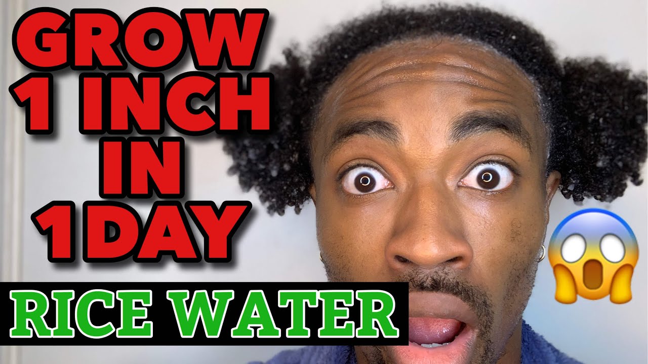 GROW Your Hair 1 INCH in 1 DAY w/ RICE WATER Pt.1
