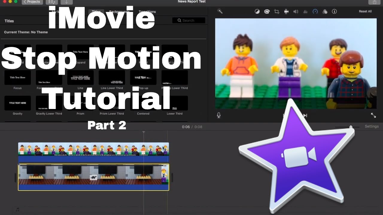 iMovie Stop-Motion Tutorial (Part 2) Green Screen, Picture in a Picture and more!