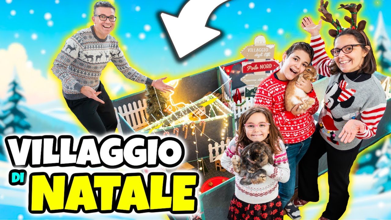 COSTRUIAMO UN VILLAGGIO DI NATALE PER CONIGLI: Vlog Famiglia GBR
