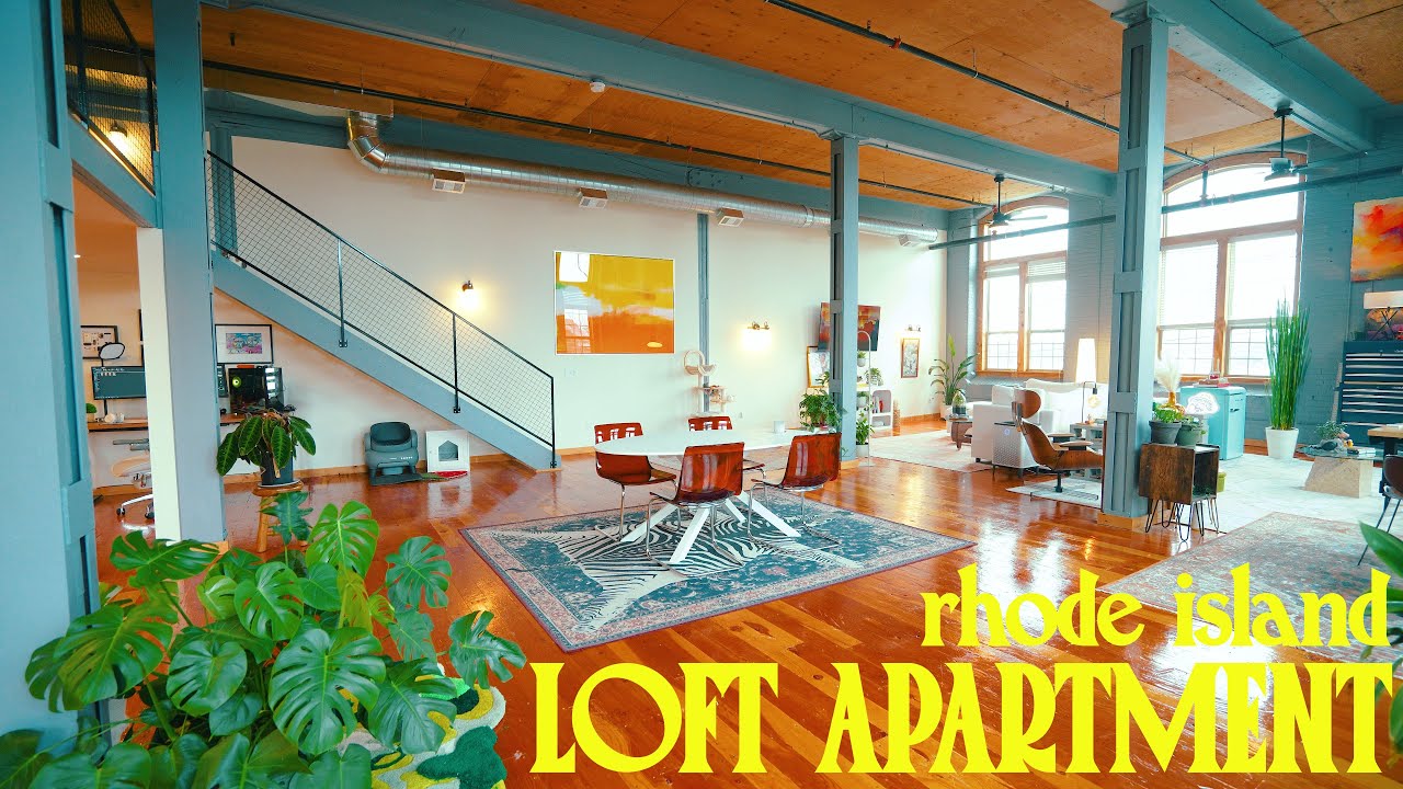 Best Loft Apartment in Rhode Island | 20 Foot Windows, 2000+ Sq ft, Handmade Furniture ✨