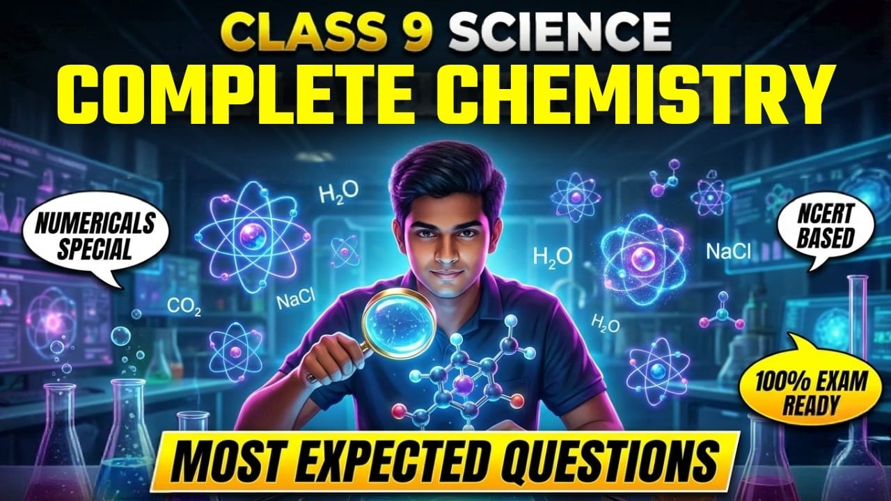 Class 9 Science Complete Chemistry | Most Expected Questions | NCERT Based | Exam 2026 #cbseclass9