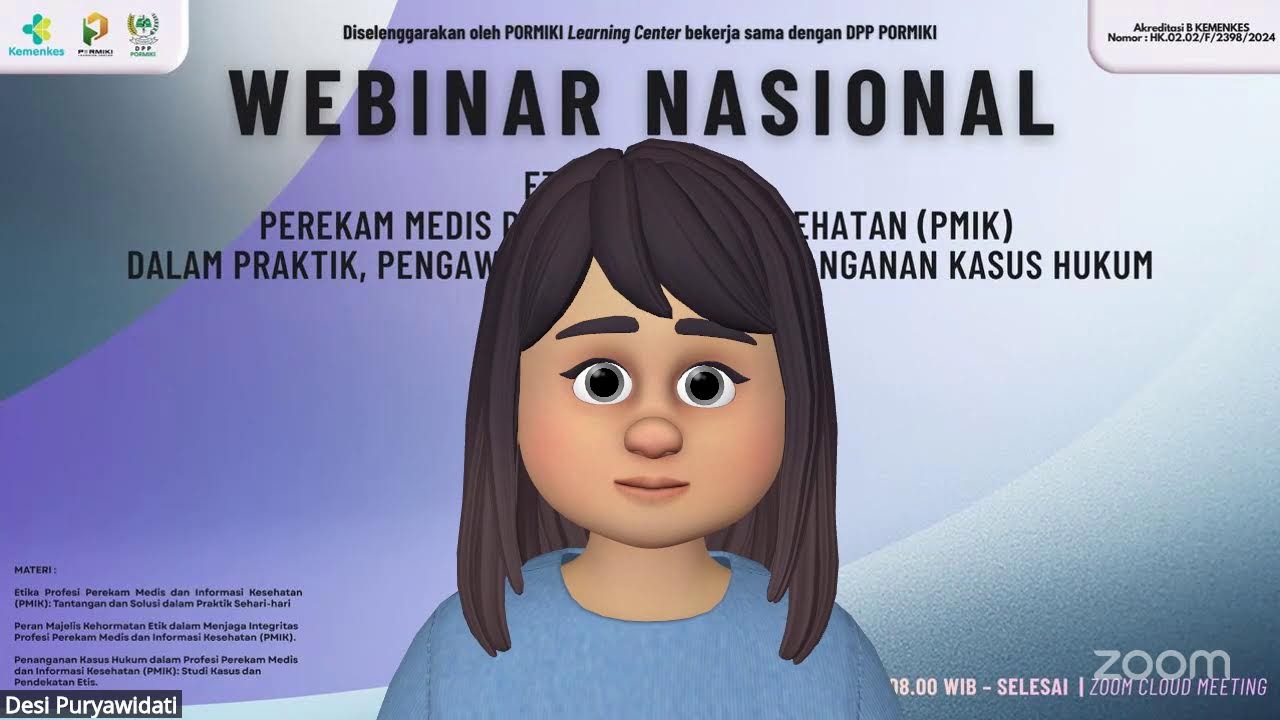 Webinar Etika Profesi PMIK dalam Praktik, Pengawasan Etik dan Penanganan Kasus Hukum