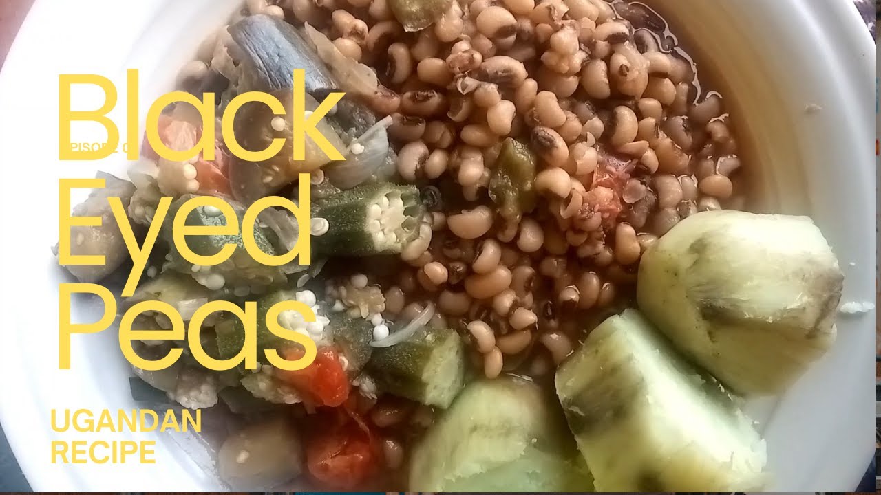 Black eyed peas, sweet potatoes and eggplants with okra- healthy Ugandan recipe