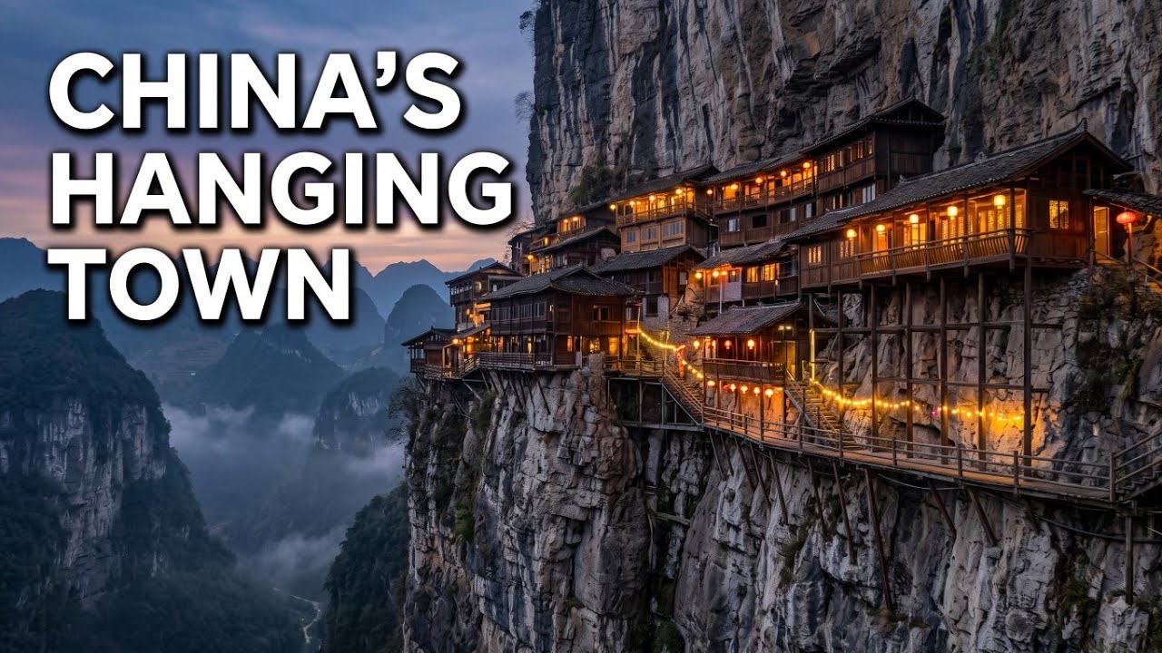 China&rsquo;s Hanging Town: A City Built on the Edge of a Cliff! 😱 | ExploreVelora