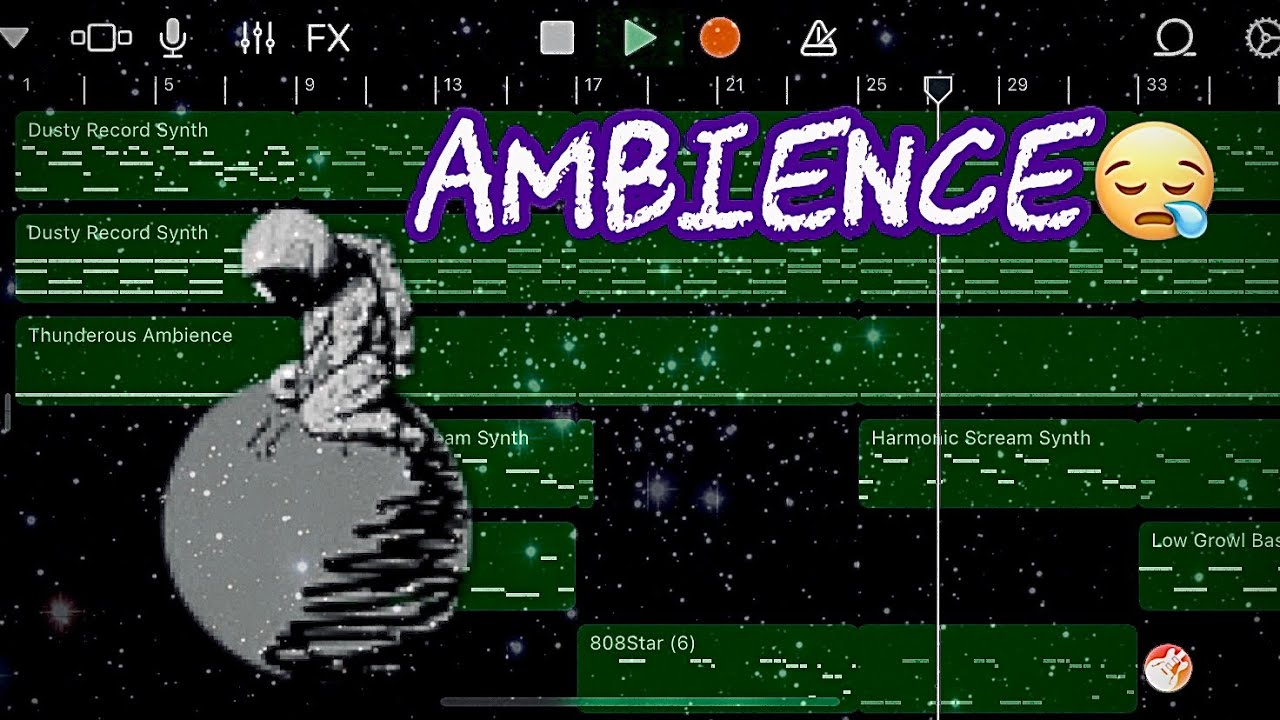 Making a DARK AMBIENT Trap beat on GarageBand iOS #2!!