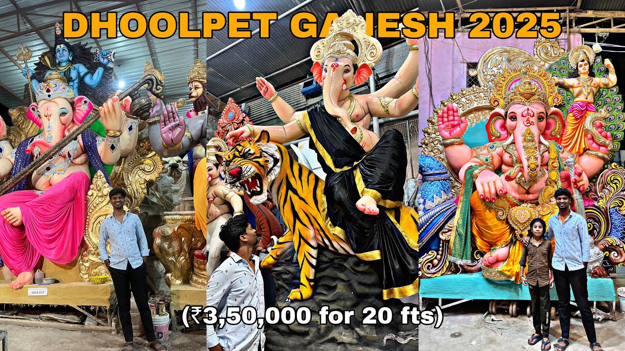 DHOOLPET GANESH 2025 | 3,50,000₹ for 20 feets | WORLD’s BEST GANESH IDOLS | GANESH VLOG 2025