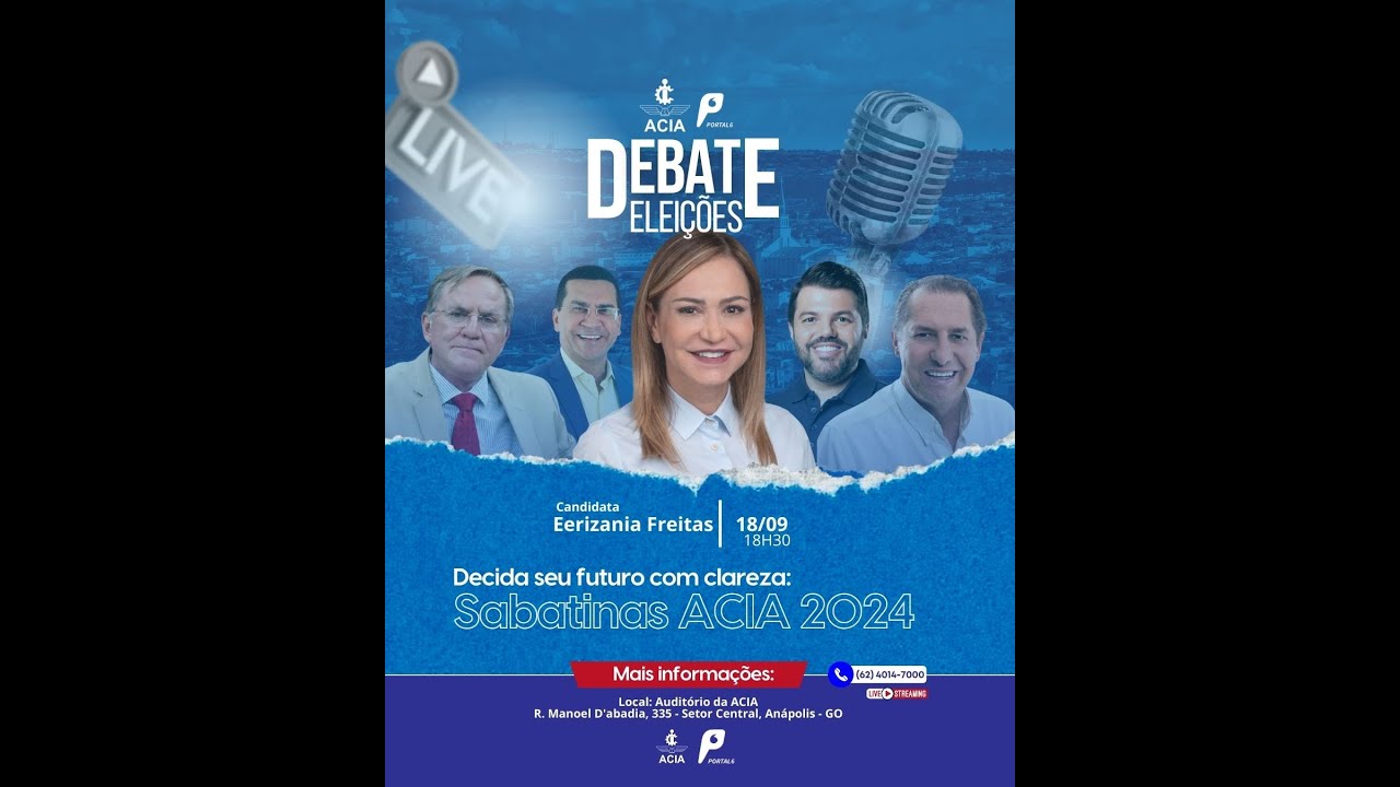 Sabatina ACIA com a Candidata à Prefeitura de Anápolis - Erizânia Freitas
