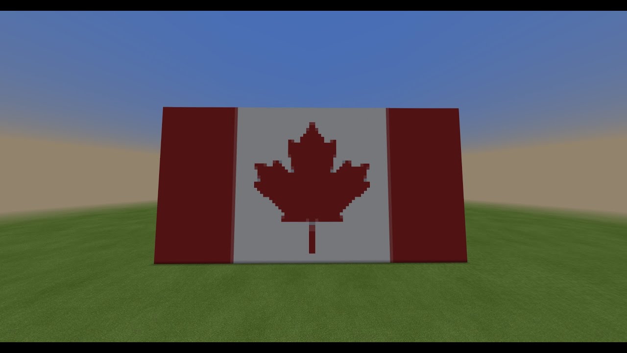 HAPPY CANADA DAY!! | Pixel Art: How To Build The Canadian Flag In Minecraft