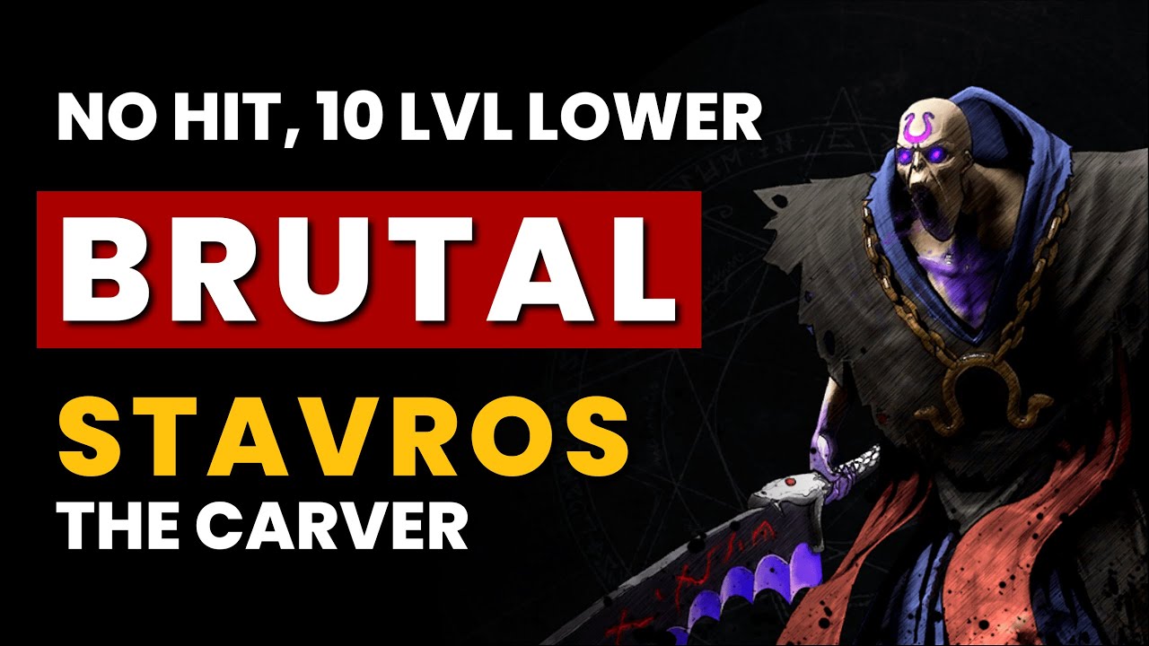 V Rising - BRUTAL Stavros the Carver | No Hit, 10 Levels Lower, Frail | 1.1 Boss Kill