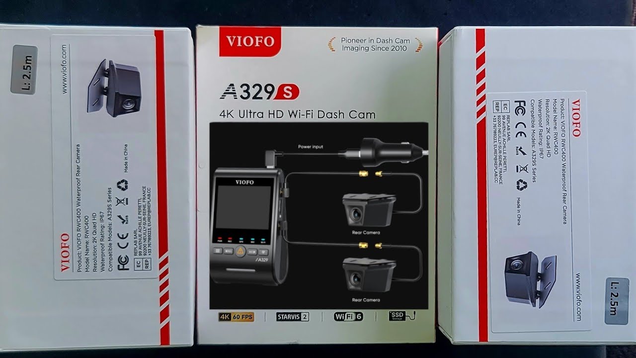 First 3Channel 4K camera for trucks VIOFO A329s WW variant waterproof