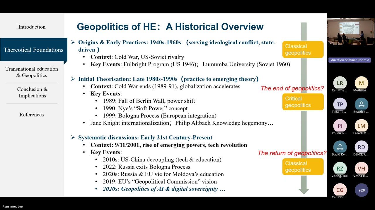 CGHE Conference: Transnational education: Critical perspectives under the ‘new geopolitics’ paradigm