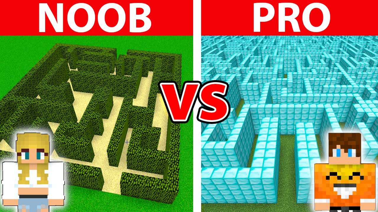 LABIRYNT NOOB vs LABIRYNT PRO w Minecraft!