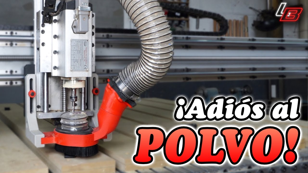 🧹🌪️Zapata de ASPIRACIÓN para Router CNC impresa en 3D!!🌪️🧹