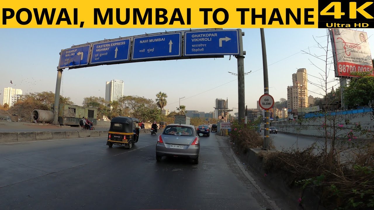 4K Drive from Powai, Mumbai to Thane | Eastern Expressway Highway Mumbai | Mumbai Metro Line 6 India