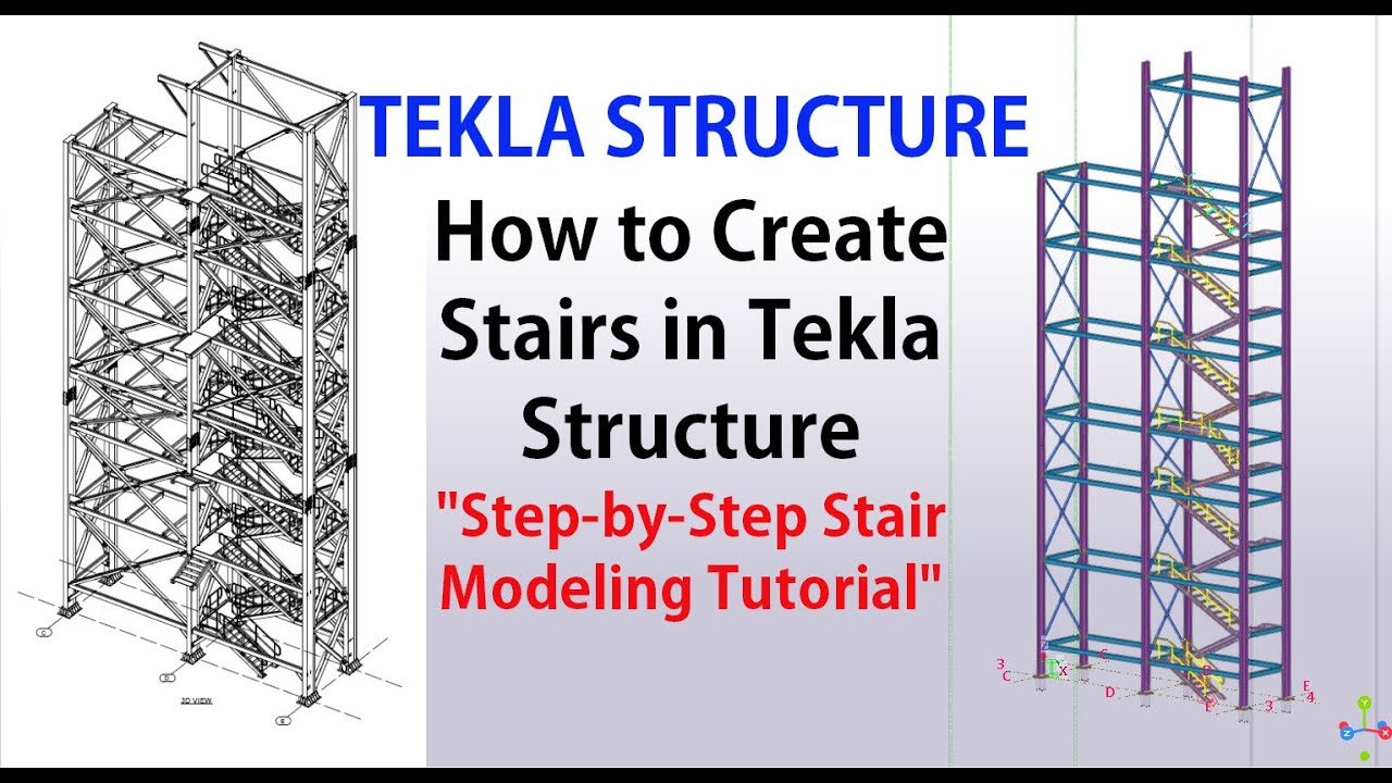 How to Create Stairs in Tekla Structure  Step by Step Stair Modeling Tutorial