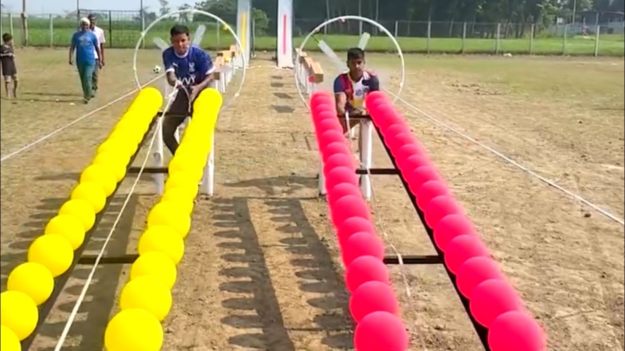 A funny balloon challenge is a chance to win bags of rice and oil| SS food challenge tanjila village