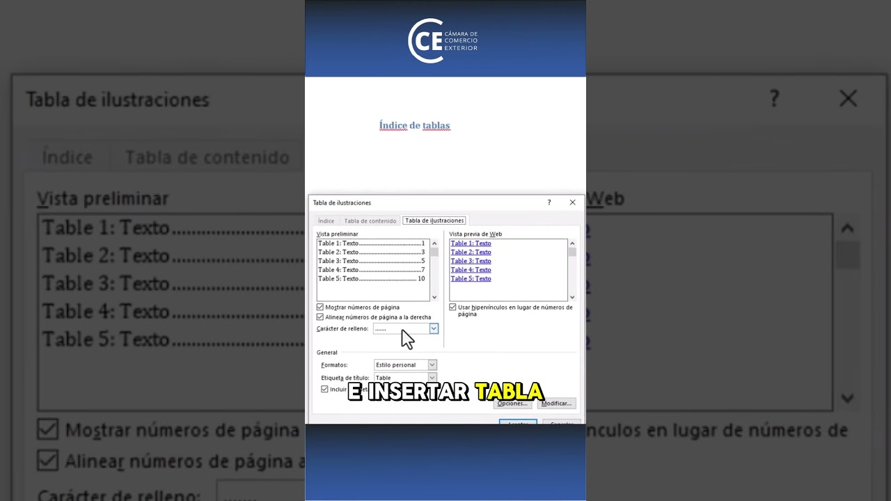 Aprende a crear un &iacute;ndice de tablas en Word📋✅