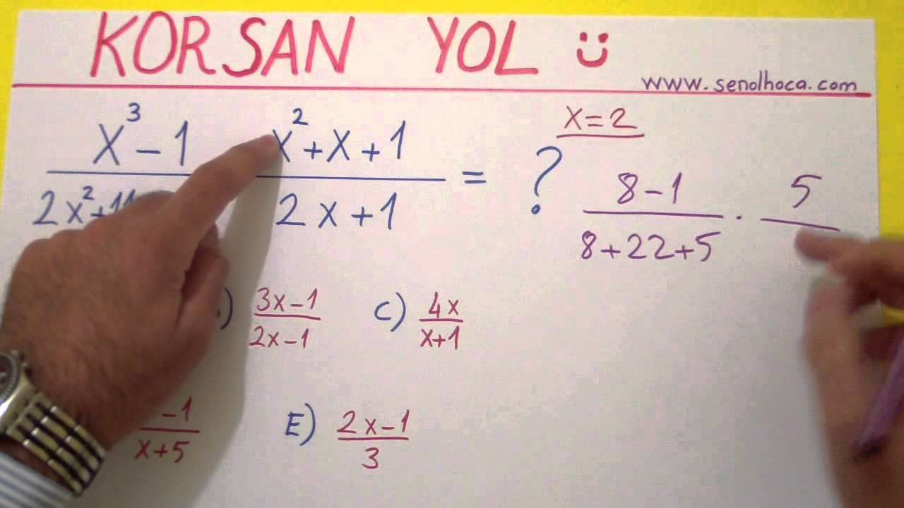 Korsan yolla ÇARPANLARA AYIRMA SORU ÇÖZÜMÜ 1 - Şenol Hoca