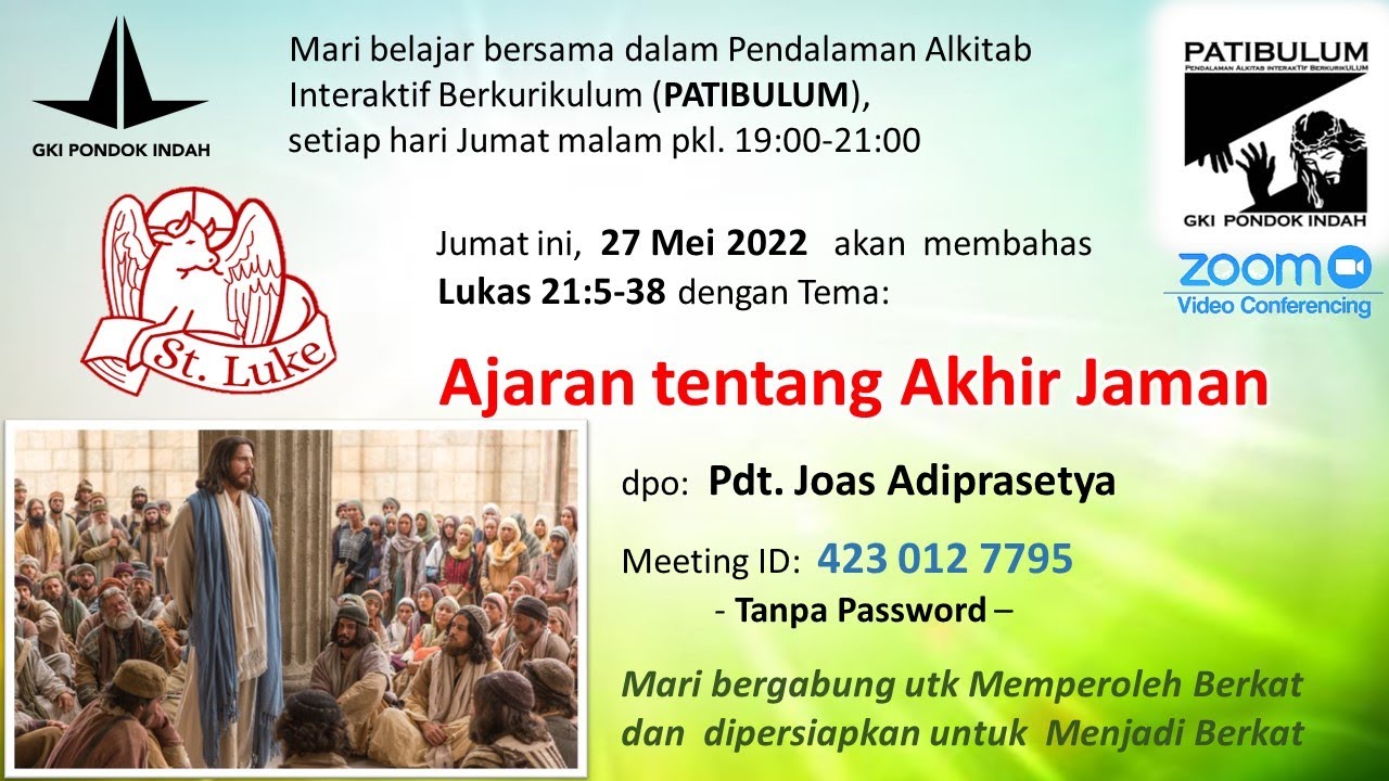 Patibulum - Ajaran tentang akhir jaman (Lukas 21:5-38)