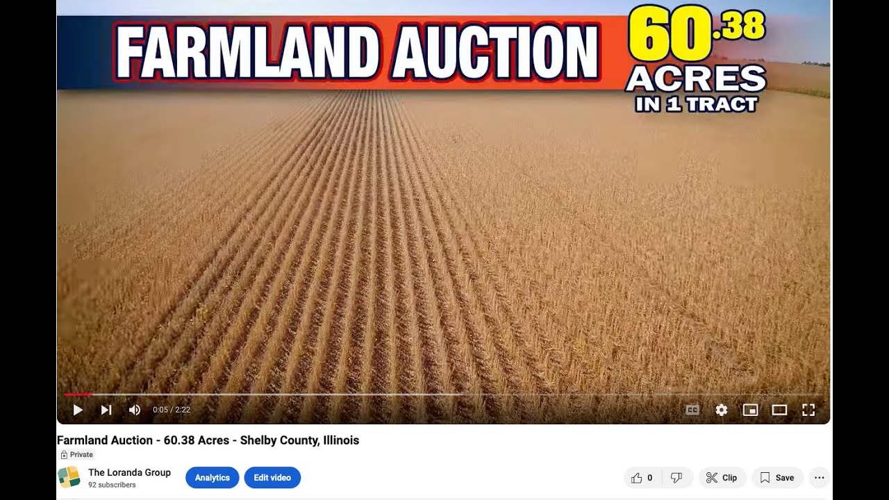 Farmland Auction - 60.38 Acres - Shelby County, Illinois