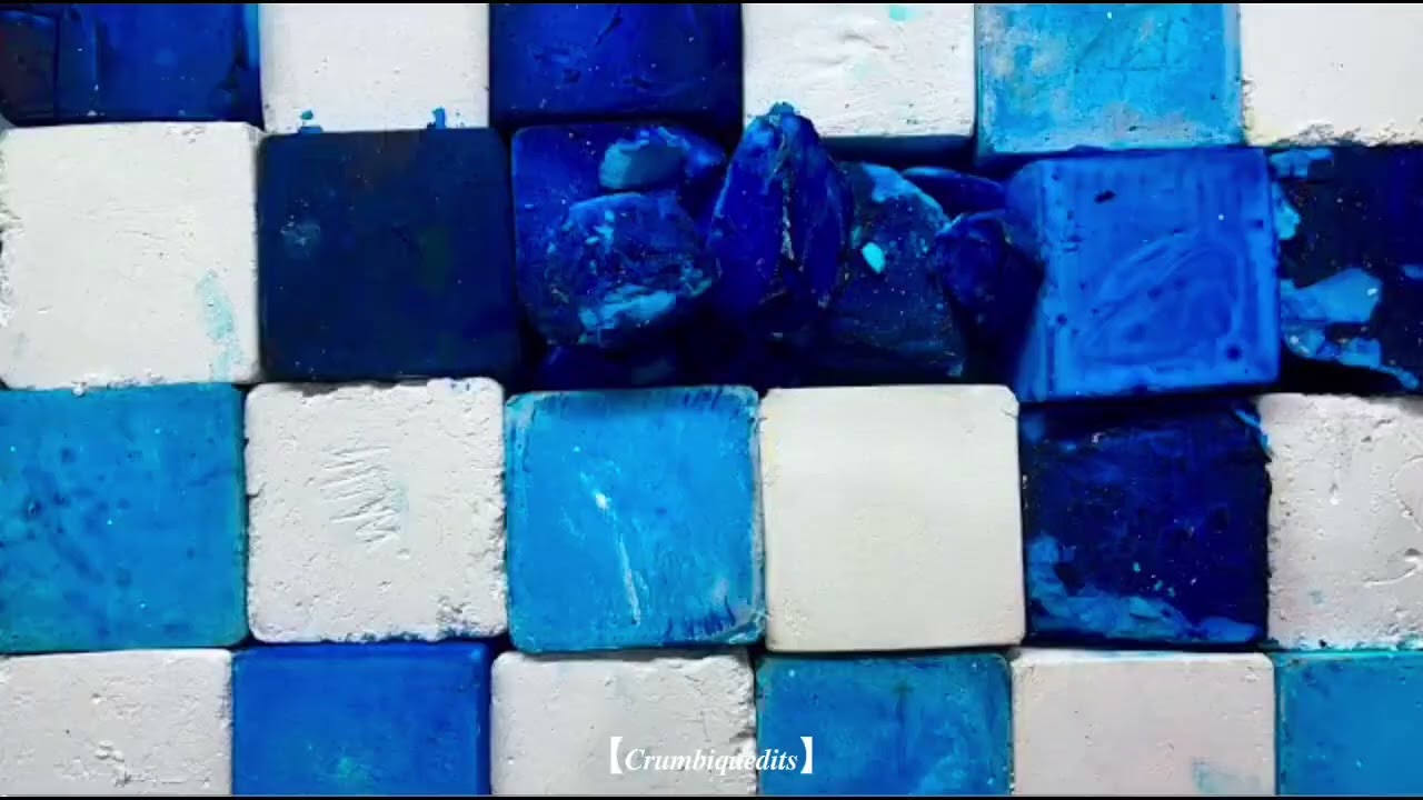 Blue Dyed & Reformed Gym Chalk Asmr 💙 | Oddly Satisfying Collab Edit 
