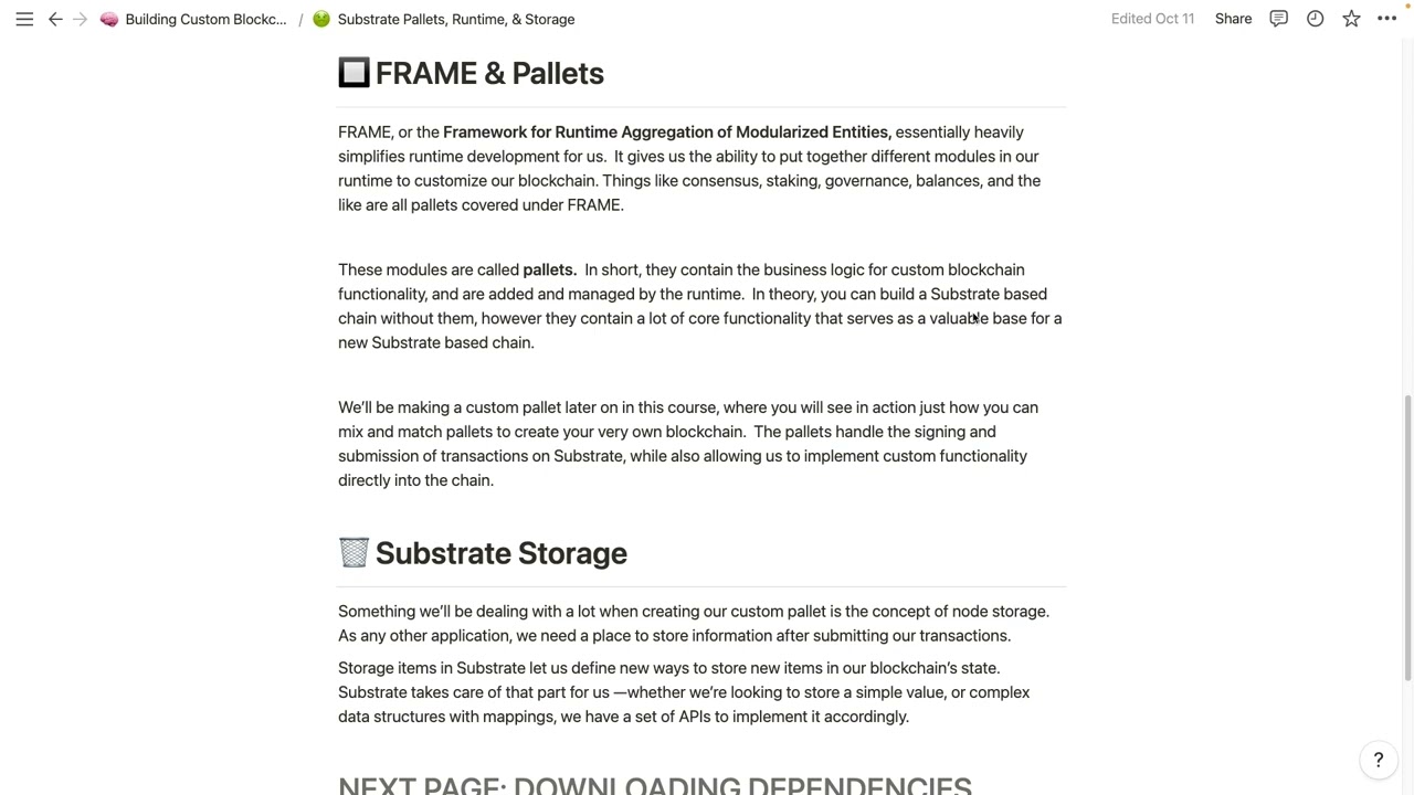Substrate Deepdive - Pallets, Runtime, & Storage