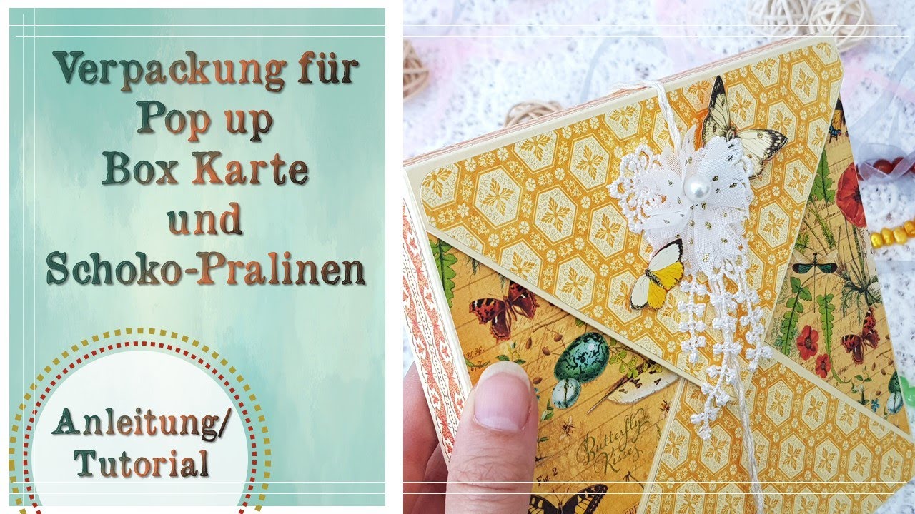 #Scrapbooking Box für Merci-Schokolade und Pop up Box Karte aus Graphic 45 - Tutorial