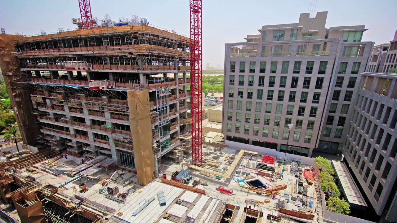 The Exchange Building at Dubai International Financial Centre (DIFC) construction timelapse