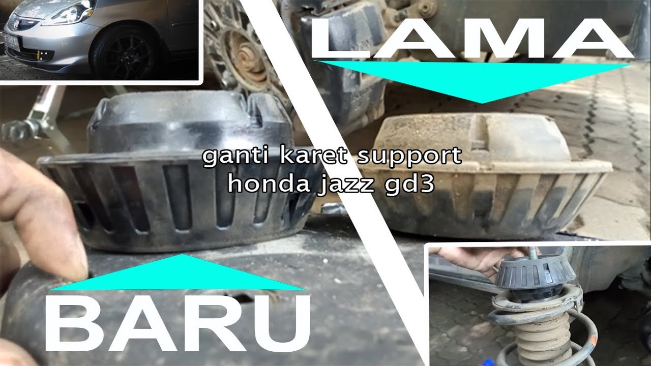 Cara pasang karet support penyebab bunyi dug dug on honda jazz gd3