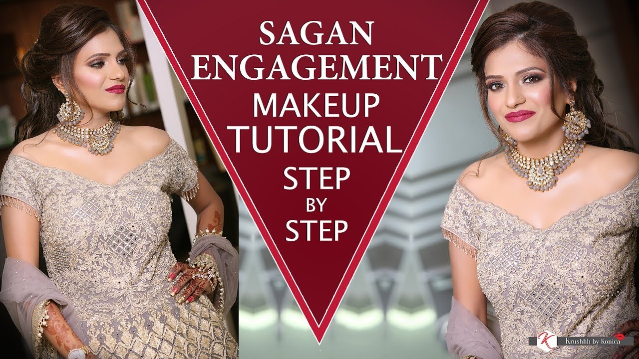 Engagement Makeup Tutorial | Sagan Look | Step By Step Makeup Tutorials | Krushhh By Konica