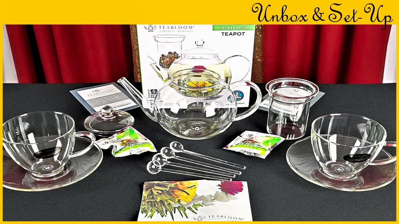 TEAbloom Flowering || Glass Teapot & Infuser Unbox || Healthy Tea Demo