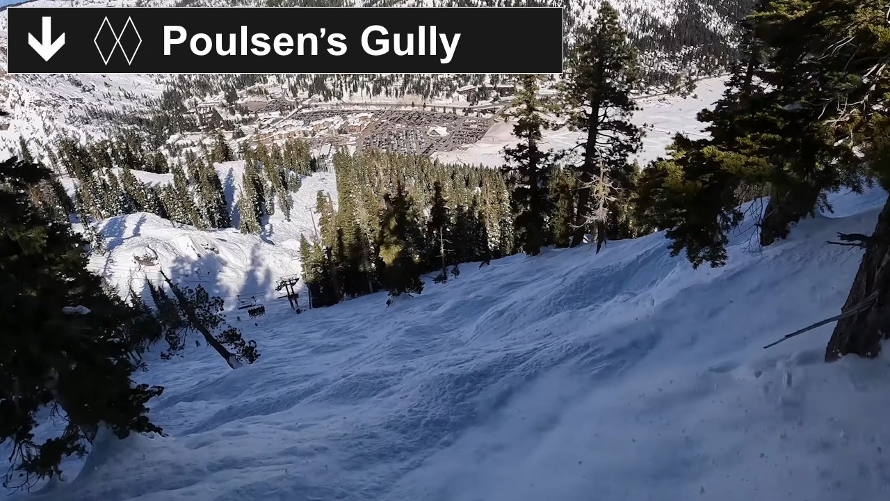 Palisades Tahoe, CA - (Incomplete) ◊◊ Poulsen's Gully (2-22-26) [4K]