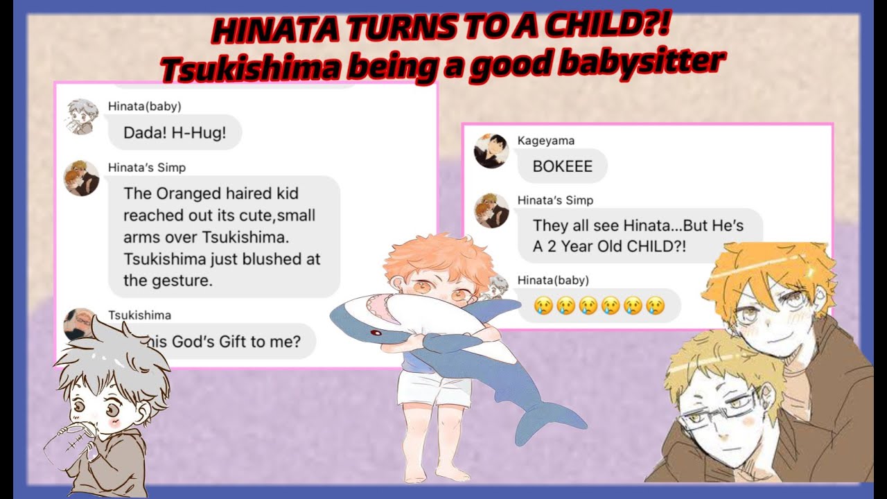 HINATA TURNS INTO A CHILD?! Softieshima Spotted😳|TsukiHina|Haikyu Texts|