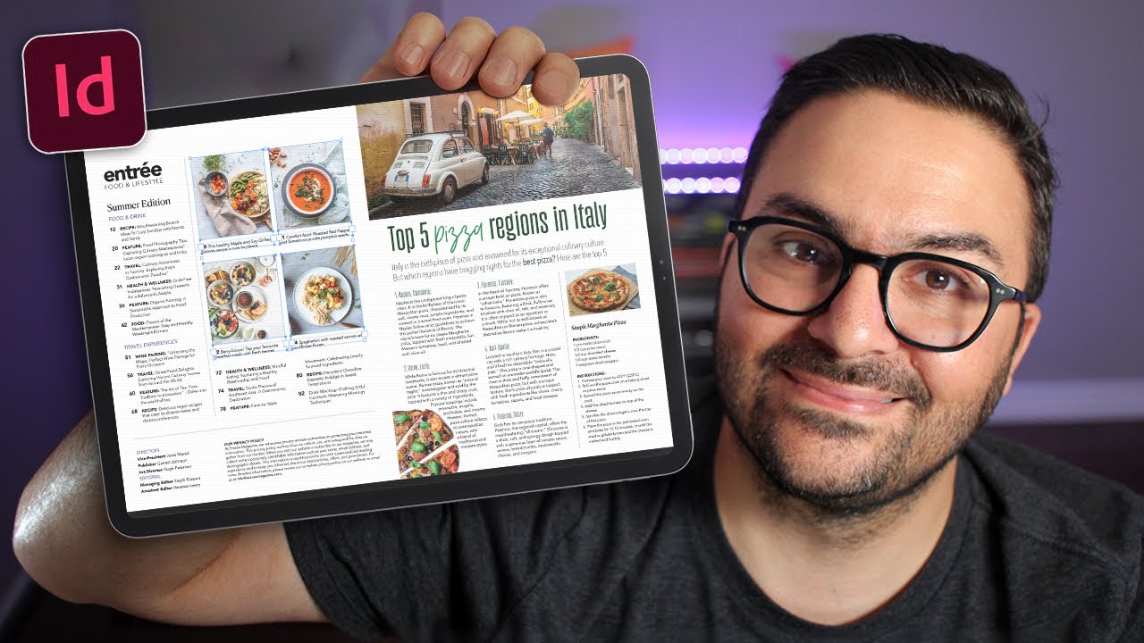 Learn how to create a photo grid with captions in Adobe InDesign