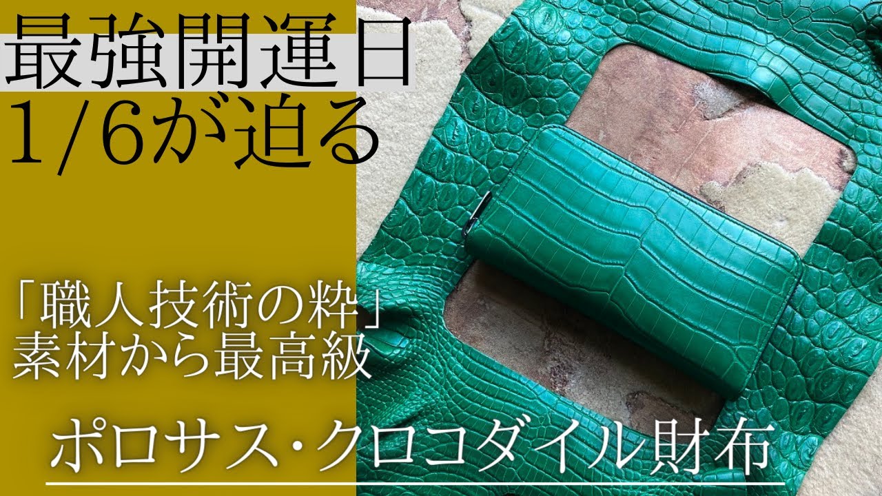 【素材から最高級一点物に拘ったクロコダイル長財布】一粒万倍日×天赦日「最強開運日1/6」に向けた財布の新調は馬車道今井で