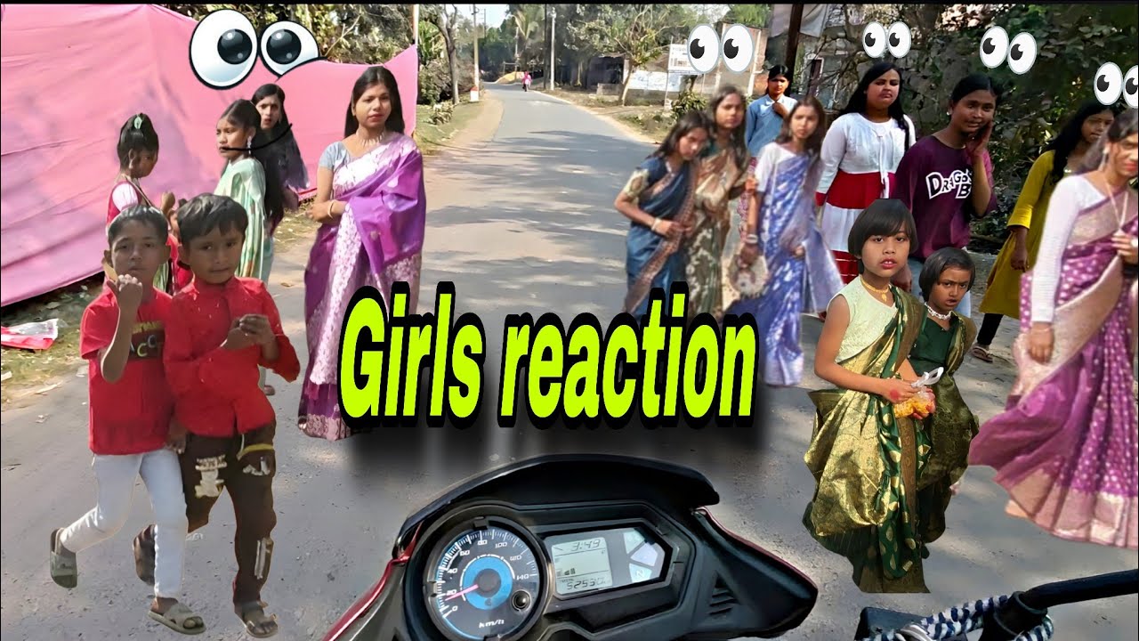 Cute Girls Reaction In Saraswati Puja My Village | Saraswati Puja vlogs | Cute girl reaction on bike