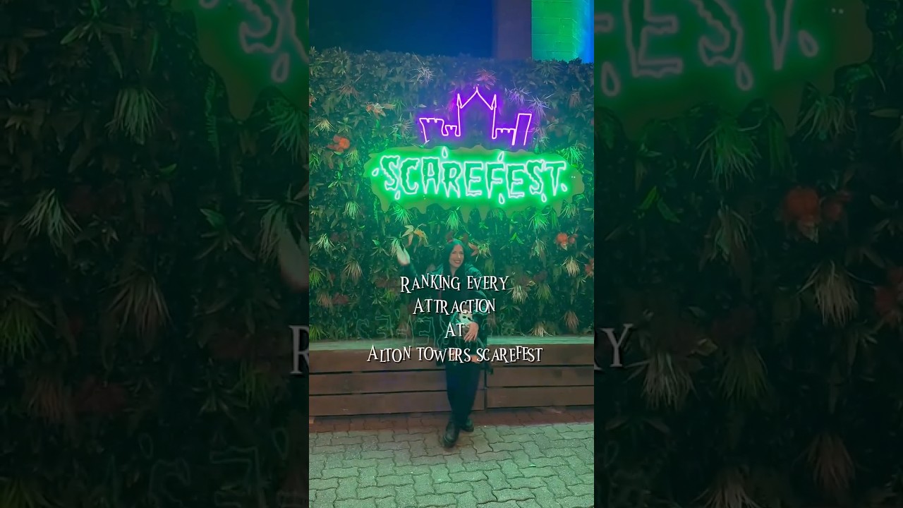 Ranking EVERY ATTRACTION at ALTON TOWERS SCAREFEST 👻🎢 #halloween #altontowers #themepark