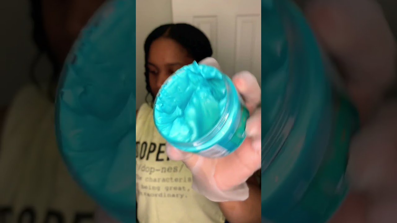 As I Am Curl Color | Minty Mermaid 🧜🏽&zwj;♀️🐚 #naturalhair #temporaryhaircolor #mintymermaid