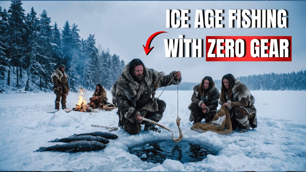 How Ice Age People Caught Fish Under Solid Ice With No Gear (Fishing Tactic)