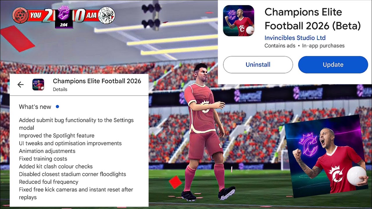 Champions Elite Football 2026| New Update | 2.1.2 |GAMEPLAY