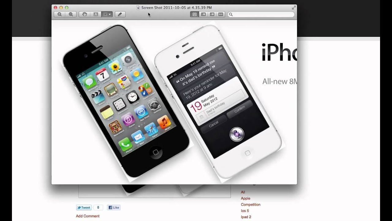 Apple Website iPhone 4S Mishap