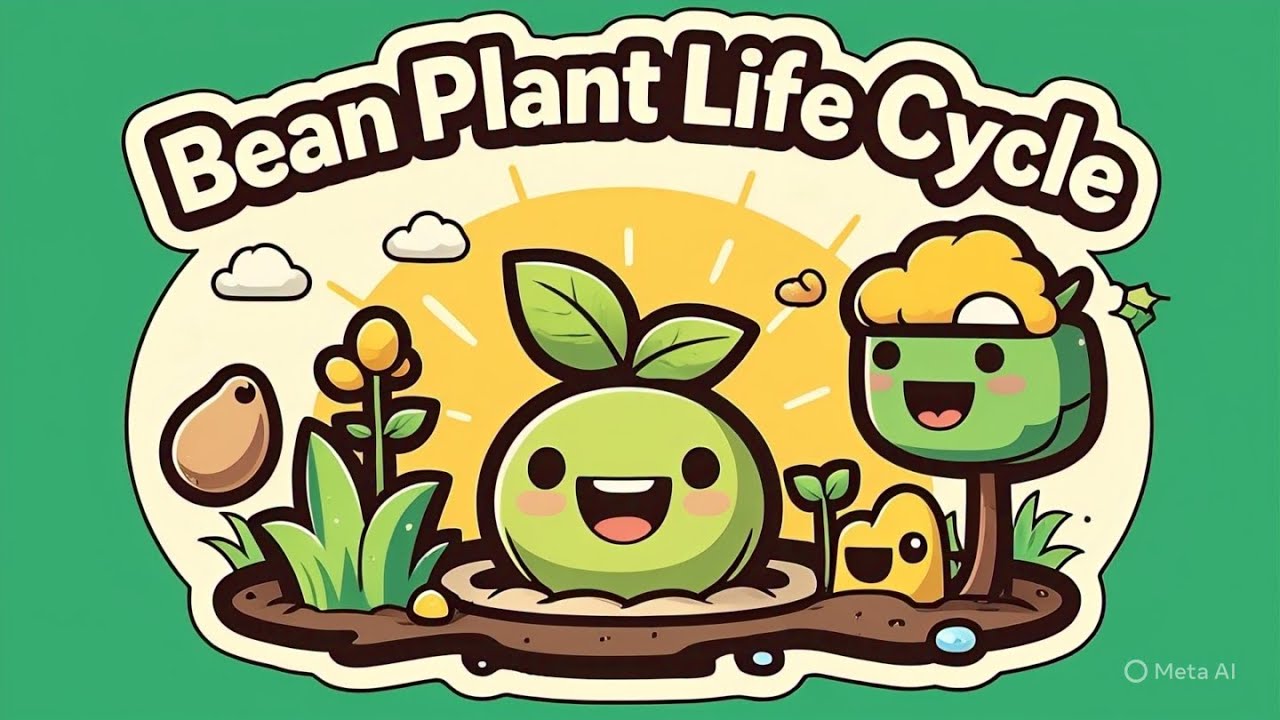 🌱 Bean Plant Life Cycle for Kids | From Seed to Green Bean! #kidseducation  #beans