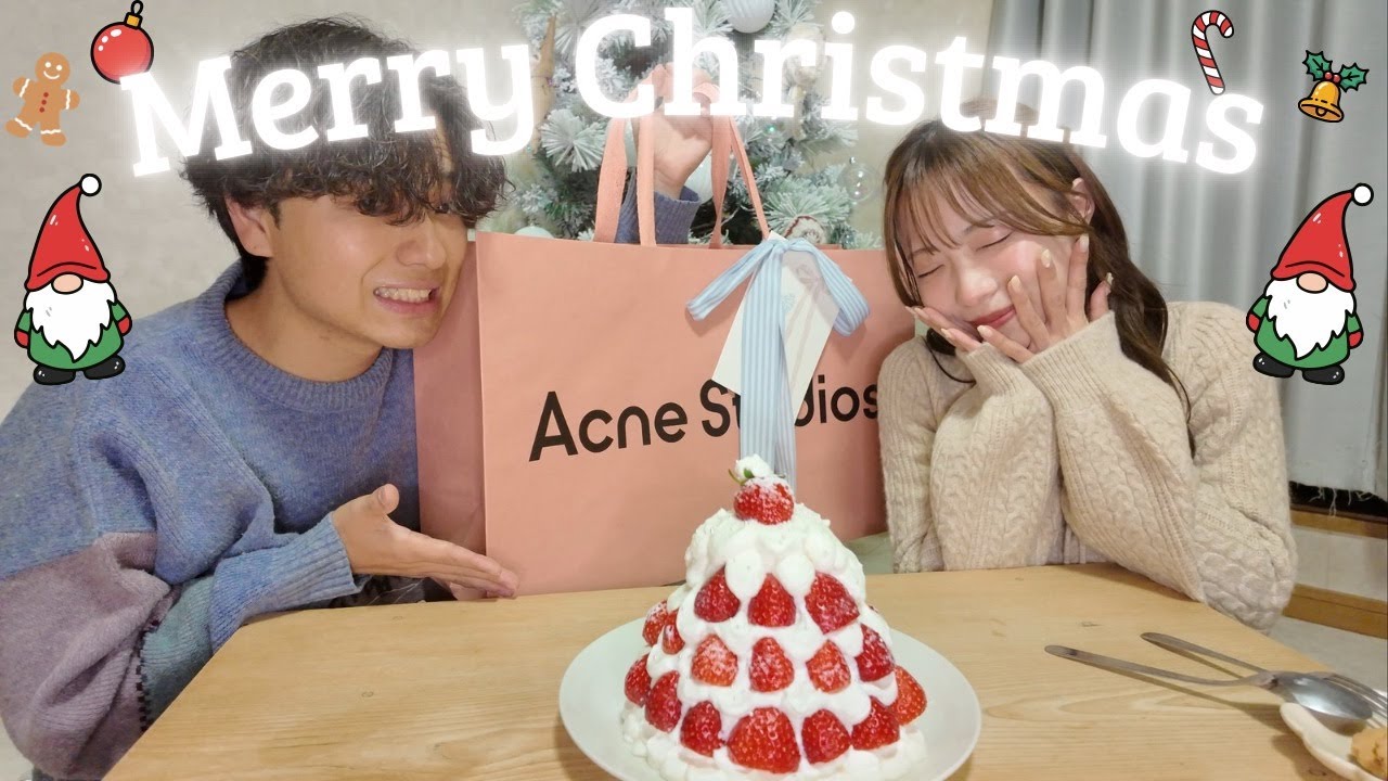 同棲カップルがクリスマスにケーキ作りしてみた🎄