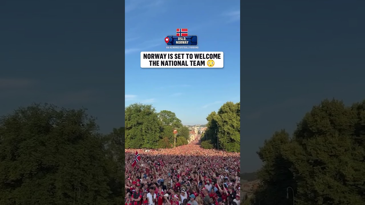 The crowd for Norway's welcome home has SHOWED OUT