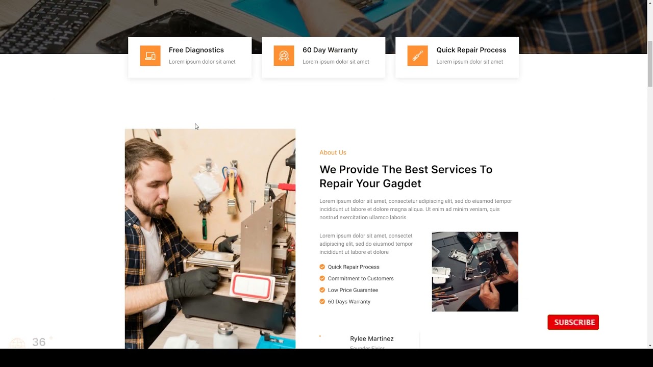 Fixier  Gadgets and Electronics Repair Services Elementor Template Kit mobile repair elementor